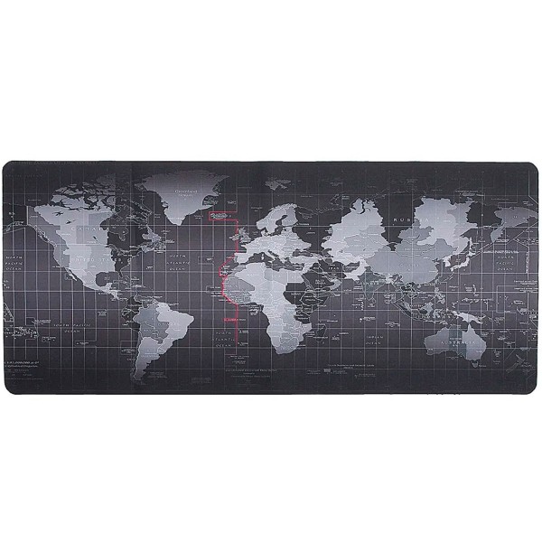 Subblim world xl mousepad negro alfombrilla ratón 90x40cm diseño mapa mundi