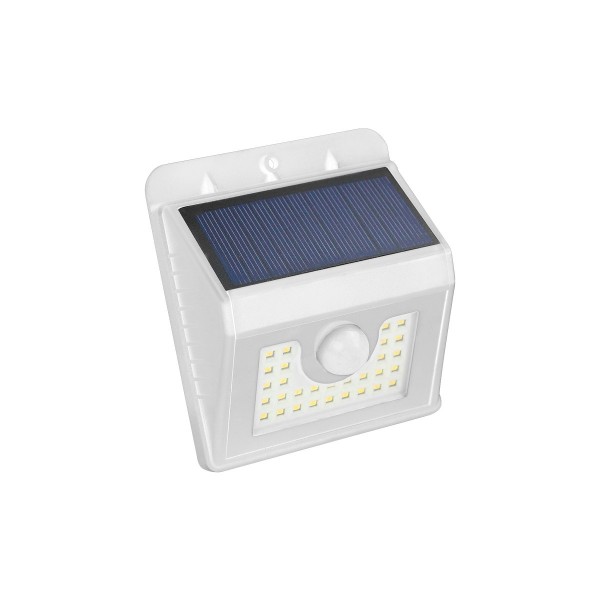 Aplique 30 led solar blanco sensor 4 w