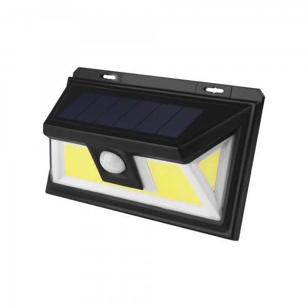 Aplique led solar cob sensor negro  7w.f