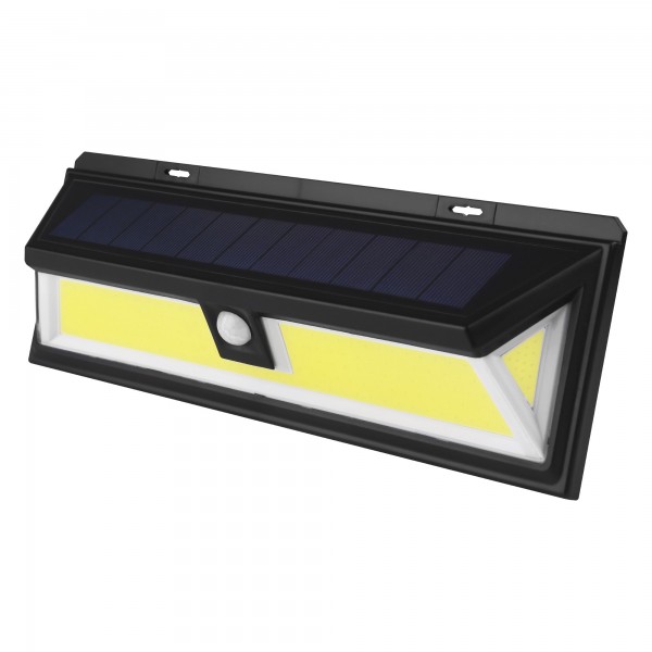 Aplique led solar cob sensor negro 20w.f